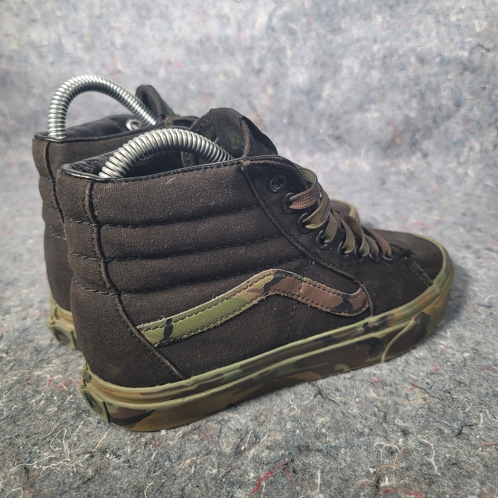 Vans Off The Wall Camo Shoes Mens 5 Womens 6.5 Sk8 Hi Top Sneakers Black Green - Picture 4 of 13